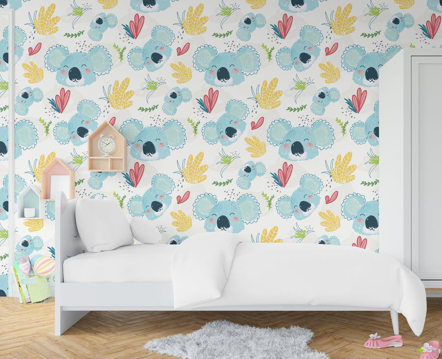 Coazy Koala Wall Paper For Kids Room